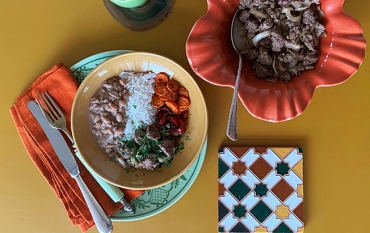 Carne moída com cebola e pimenta síria